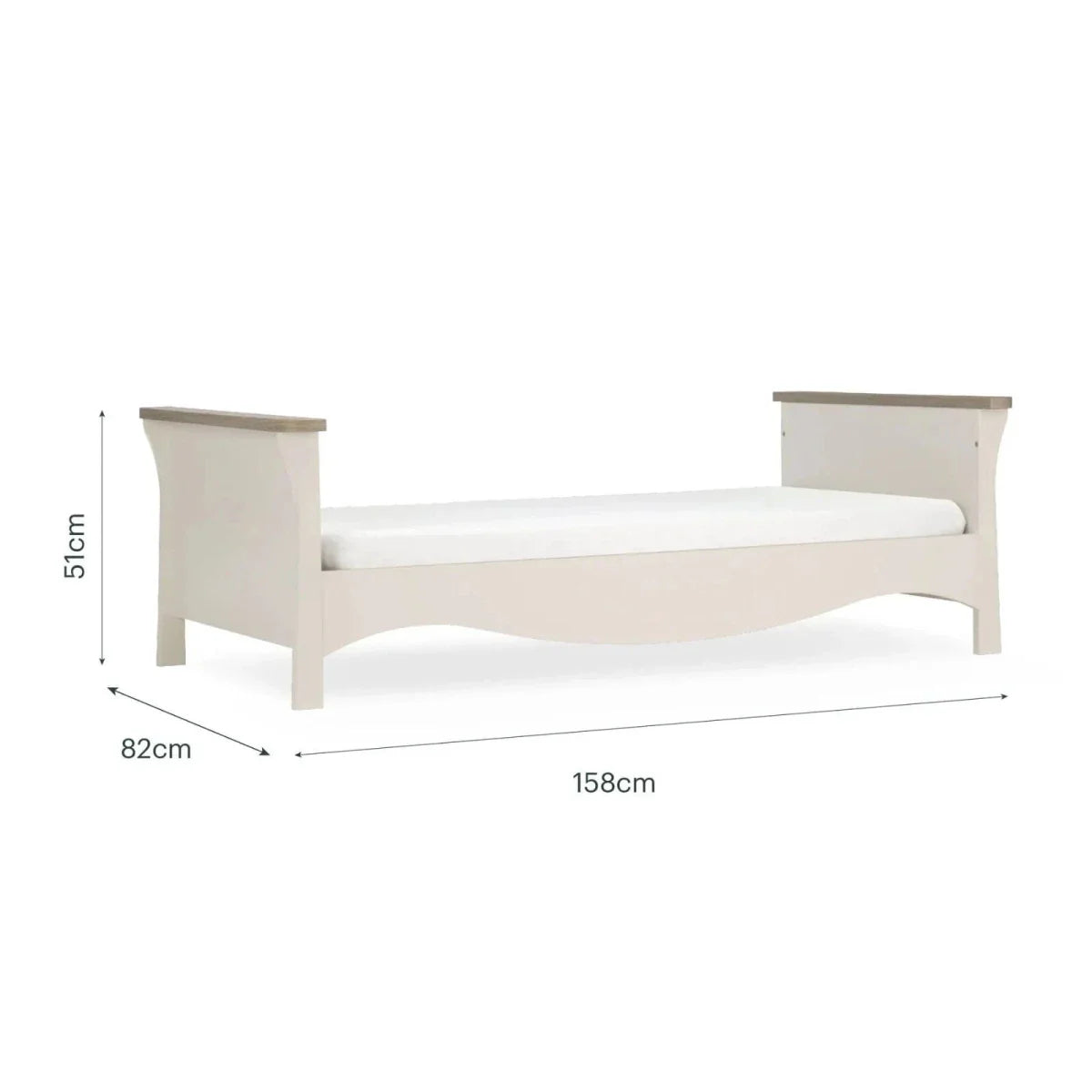 CuddleCo Clara Toddler Bed - Cashmere/Ash