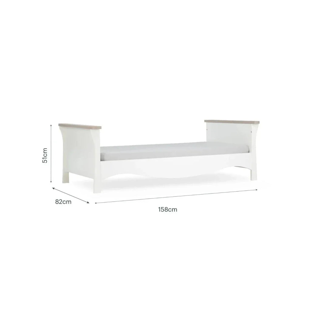 CuddleCo Clara Toddler Bed - White/Ash