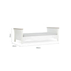CuddleCo Clara Toddler Bed - White/Ash