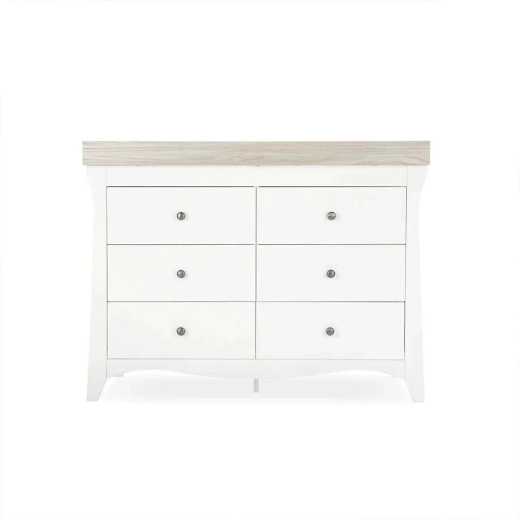 CuddleCo Clara 6 Drawer Dresser - White/Ash