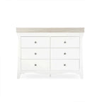 CuddleCo Clara 6 Drawer Dresser - White/Ash