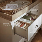 CuddleCo Clara 6 Drawer Dresser - White/Ash