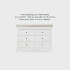 CuddleCo Clara 6 Drawer Dresser - White/Ash