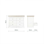 CuddleCo Clara 6 Drawer Dresser - White/Ash