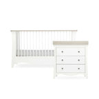 CuddleCo Clara 2 Piece Nursery Furniture Set - White & Ash