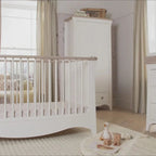 CuddleCo Clara 3 Piece Nursery Furniture Set - White & Ash