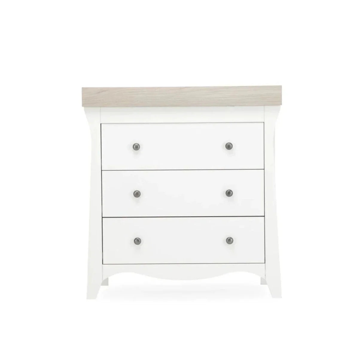CuddleCo Clara 3 Piece Nursery Furniture Set - White & Ash