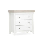CuddleCo Clara 3 Piece Nursery Furniture Set - White & Ash