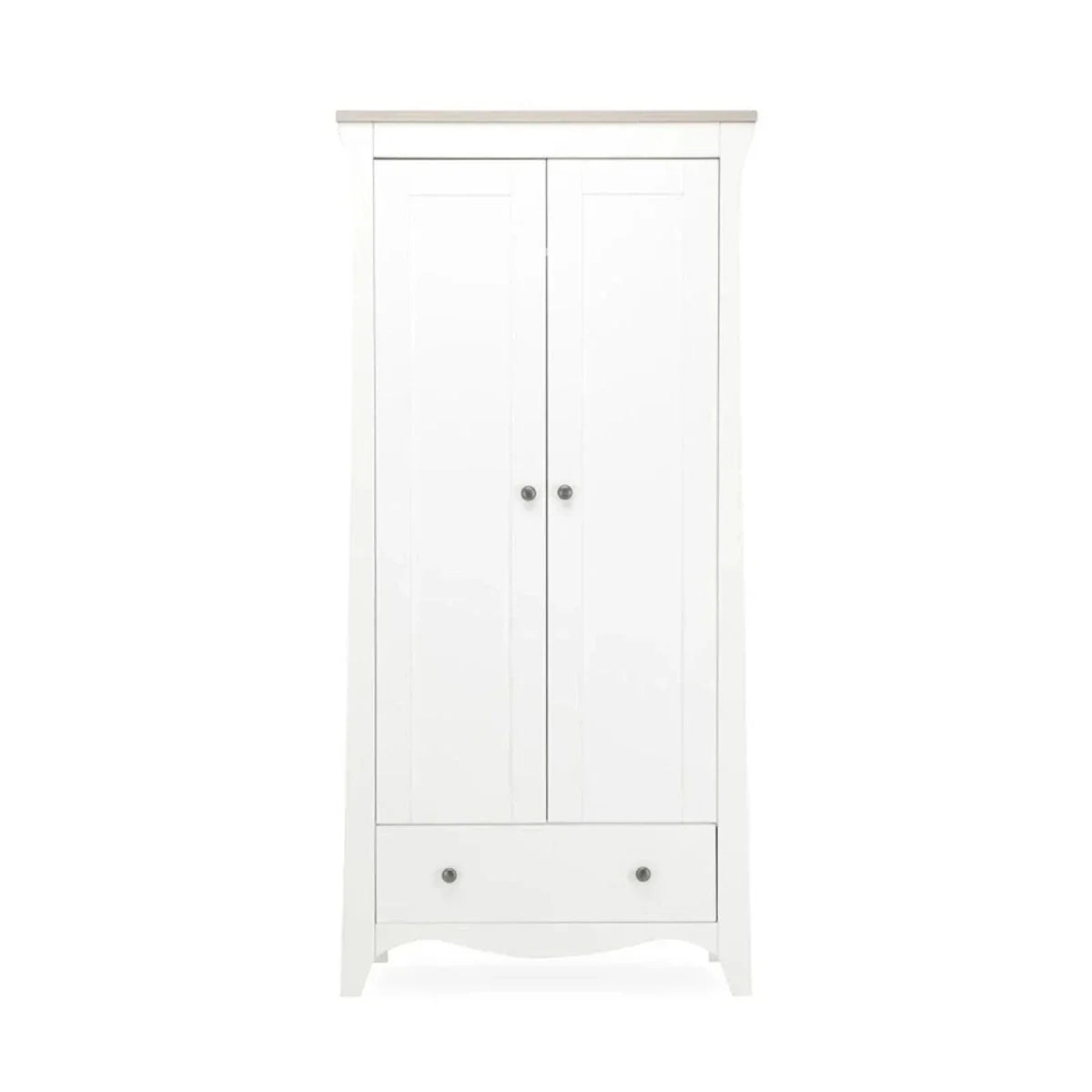 CuddleCo Clara 3 Piece Nursery Furniture Set - White & Ash