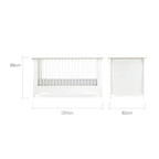CuddleCo Clara 3 Piece Nursery Furniture Set - White & Ash