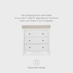 CuddleCo Clara 3 Drawer Dresser Changer - White & Ash