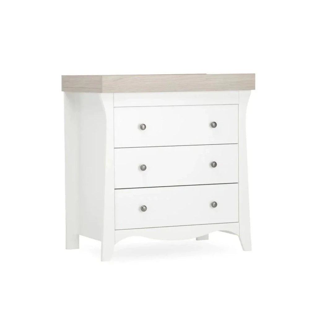 CuddleCo Clara 3 Drawer Dresser Changer - White & Ash