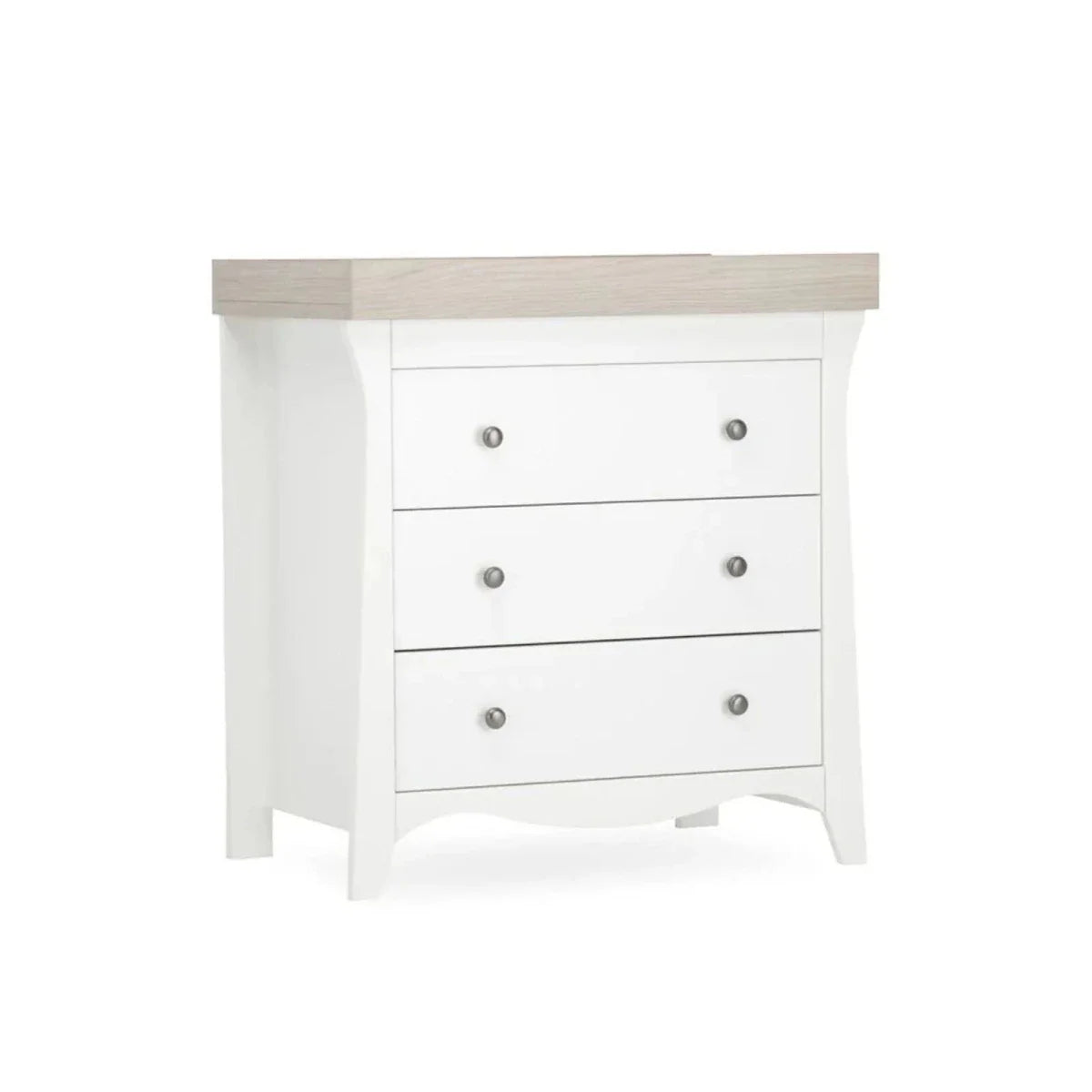 CuddleCo Clara 3 Drawer Dresser Changer - White & Ash