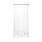 CuddleCo Clara 2 Door Double Wardrobe - White & Ash