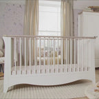 CuddleCo Clara Cot Bed - White & Ash