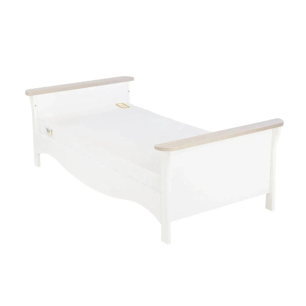 CuddleCo Clara Cot Bed - White & Ash