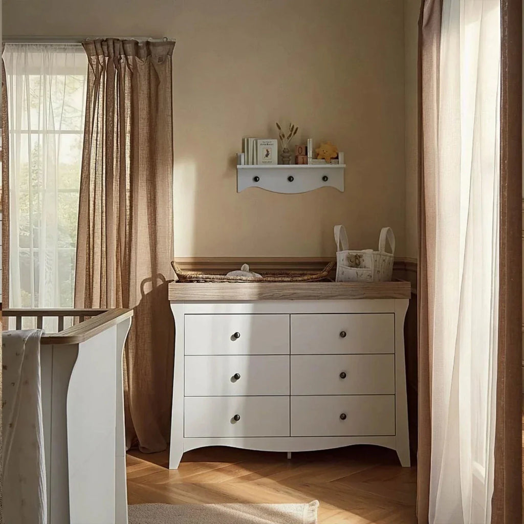 CuddleCo Clara Luxe 2 Piece Furniture Set - White/Ash