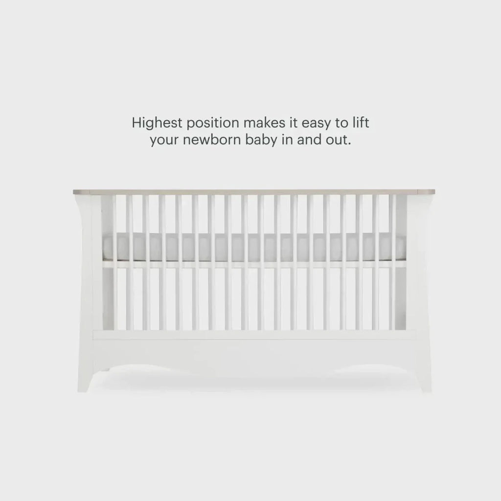 CuddleCo Clara Luxe 2 Piece Furniture Set - White/Ash