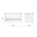 CuddleCo Clara Luxe 2 Piece Furniture Set - White/Ash