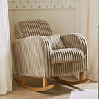 CuddleCo Etta Nursing Chair & Foot Stool - Faux Fur Mink
