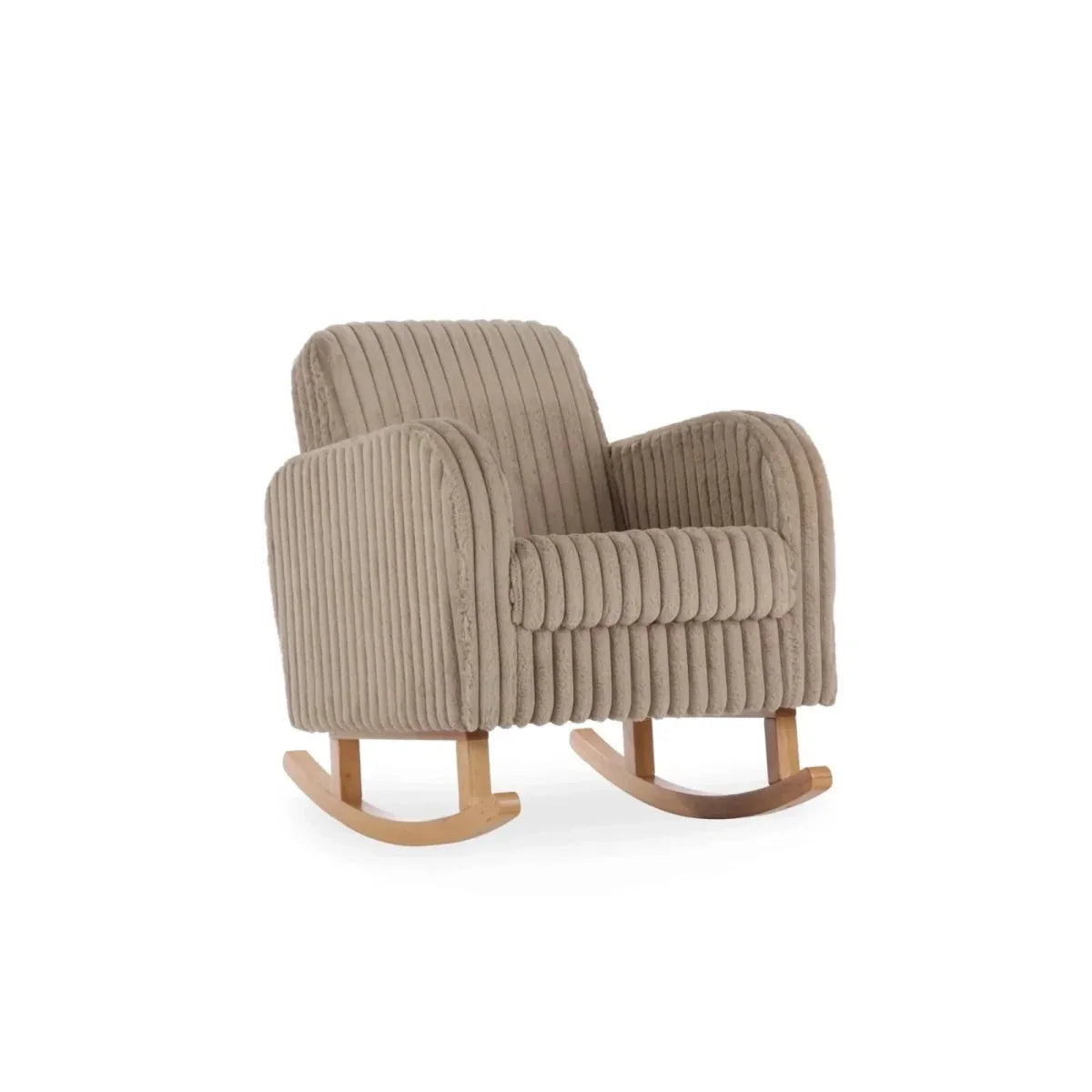 CuddleCo Etta Nursing Chair & Foot Stool - Faux Fur Mink