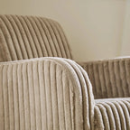 CuddleCo Etta Nursing Chair & Foot Stool - Faux Fur Mink