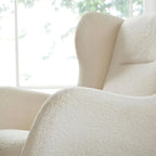 CuddleCo Marley Nursing Chair and Footstool - Teddy Off White