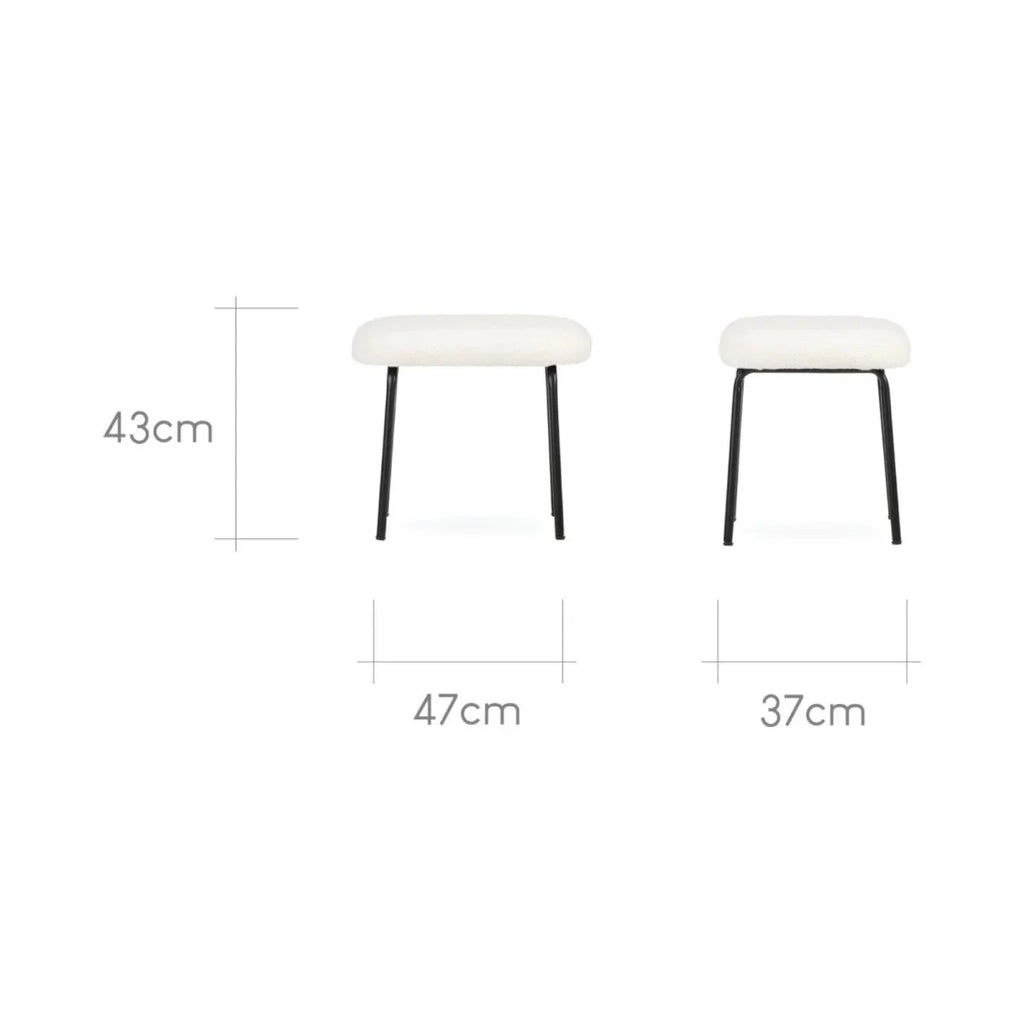 CuddleCo Marley Nursing Chair and Footstool - Teddy Off White
