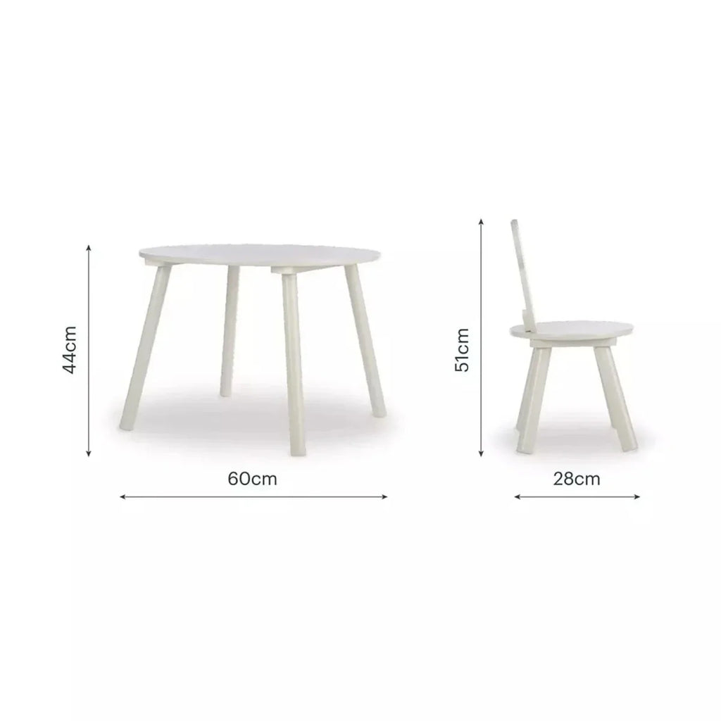 CuddleCo Play House Bear Table & 2 Chairs - Pebble