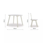 CuddleCo Play House Bear Table & 2 Chairs - Pebble