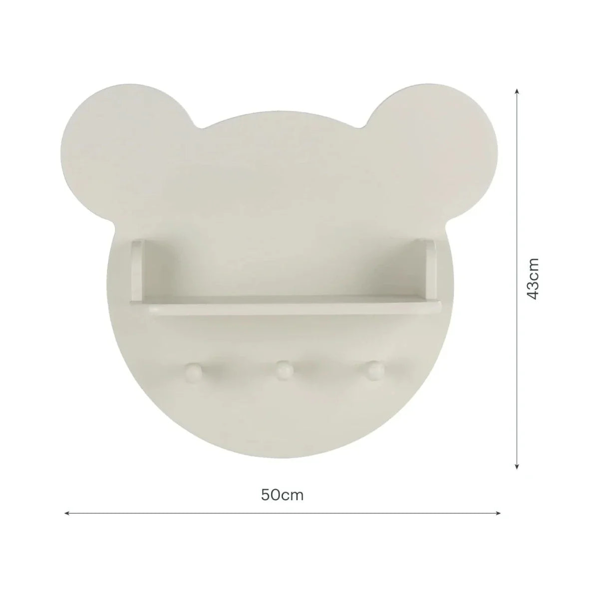 CuddleCo Play House Bear Shelf - Pebble