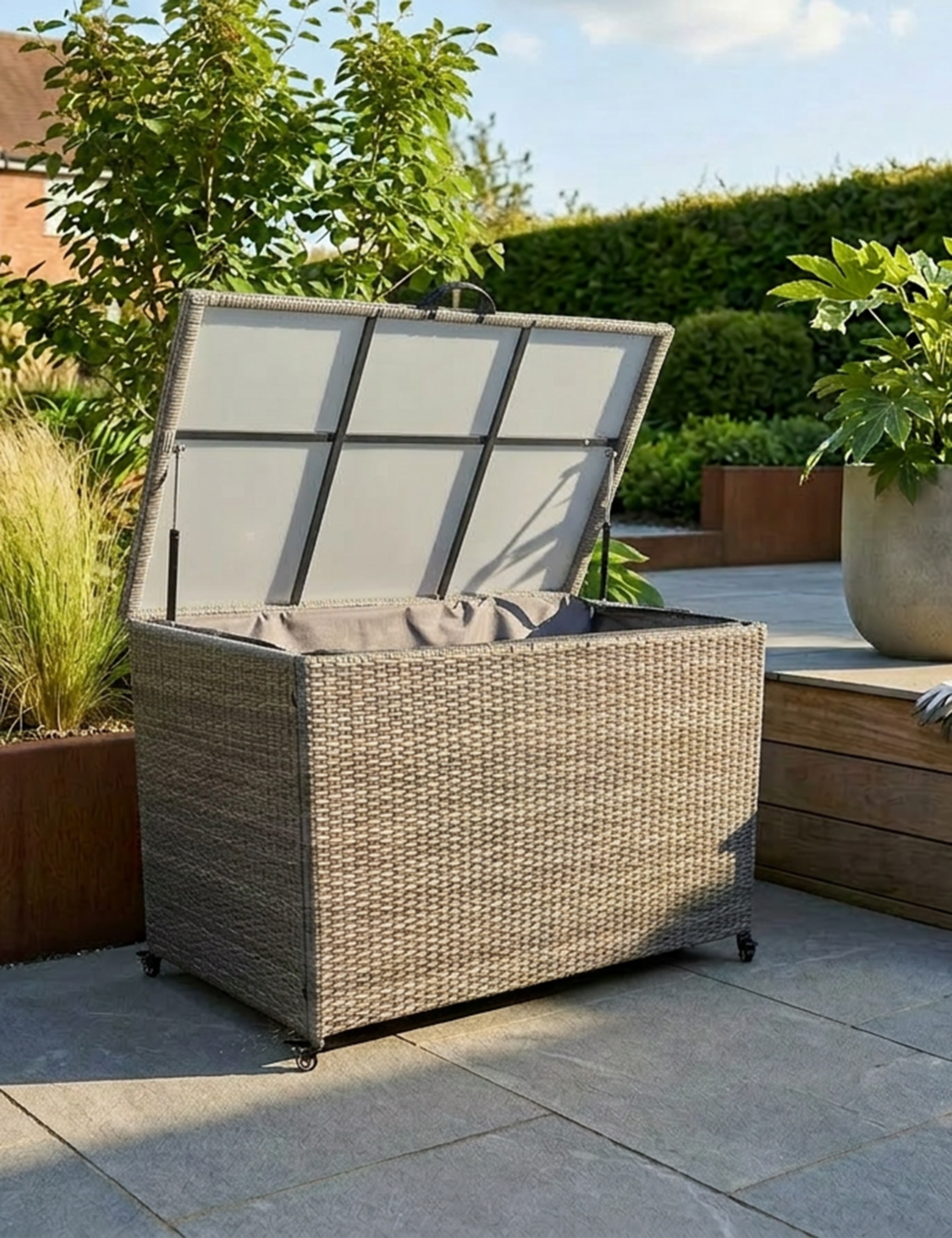 Natural Weave 510L KD Cushion Storage Box