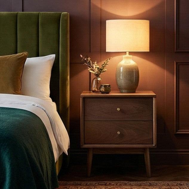 Wright Walnut Bedside Table