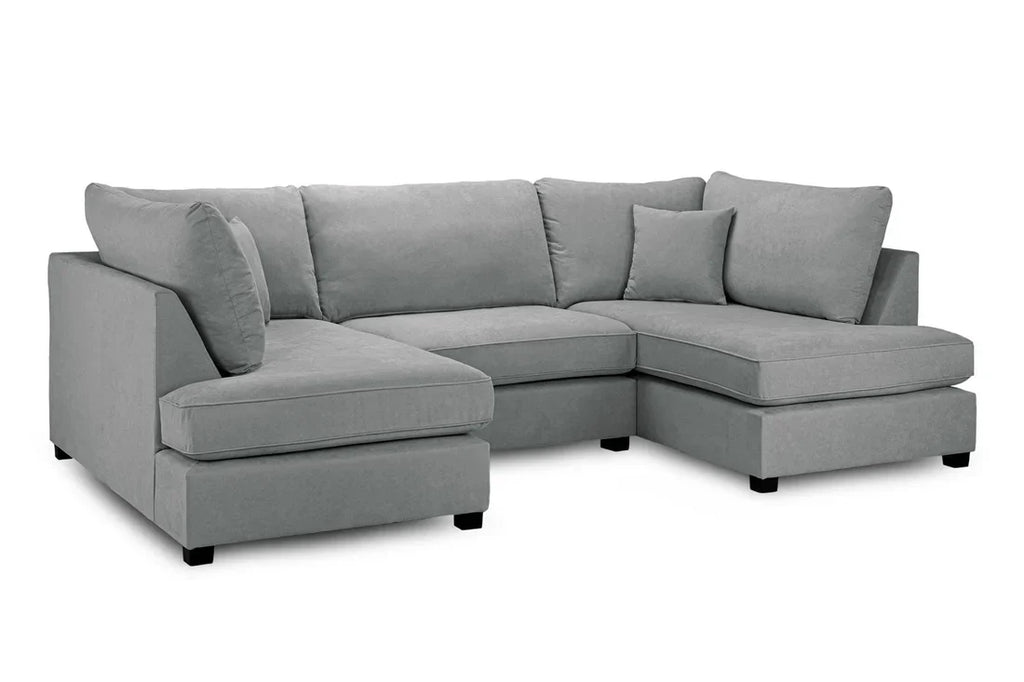 Carnaby Plush  U-Shape Corner Sofa: Spacious, Comfortable, Stylish Living Room Seating