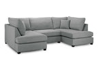 Carnaby Plush  U-Shape Corner Sofa: Spacious, Comfortable, Stylish Living Room Seating