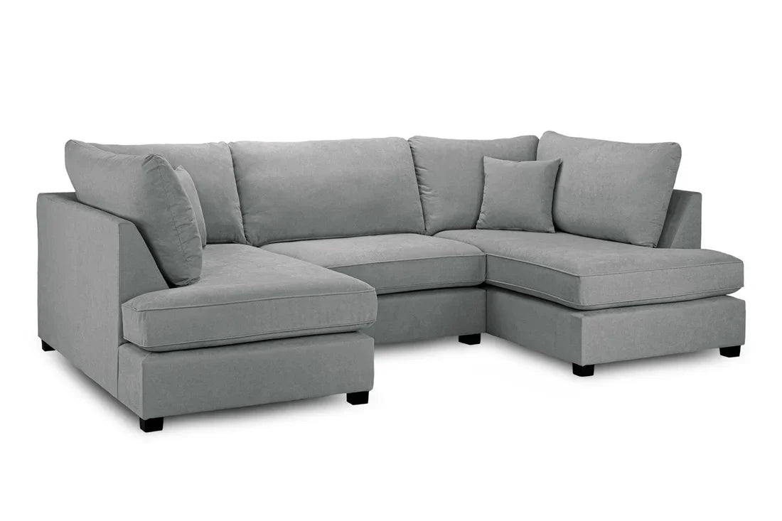 Carnaby Plush  U-Shape Corner Sofa: Spacious, Comfortable, Stylish Living Room Seating