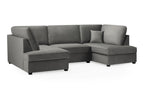 Carnaby Plush  U-Shape Corner Sofa: Spacious, Comfortable, Stylish Living Room Seating