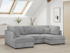 Carnaby Plush  U-Shape Corner Sofa: Spacious, Comfortable, Stylish Living Room Seating