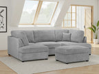 Carnaby Plush  U-Shape Corner Sofa: Spacious, Comfortable, Stylish Living Room Seating
