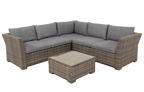 Chesterton Grey 5 Seater Polyrattan Corner Garden Sofa Set