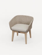 Roma 6 Seater Round Sunray with Terrazzo Insert Dining Set with Eden Dawn Chairs