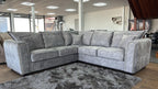 Luxury Serena Large Corner Sofa with Metal Trim & Quilted Sides