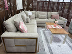 Jupiter Large Corner Sofa: Luxurious Fabric, Deep Seating, Plush Scatter Cushions