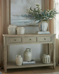 Delphine Collection 3 Drawer Console With Shelf