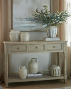 Delphine Collection 3 Drawer Console With Shelf