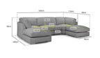 Inga Fullback  U-Shape Corner Sofa: Modern, Comfortable, Spacious Seating Solution