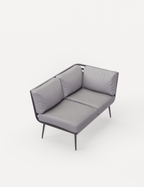 Mayfair Corner Lounging Set with Fire Pit Table and 2 Benches
