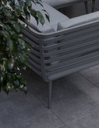 Mayfair Corner Lounging Set with Fire Pit Table and 1 Bench