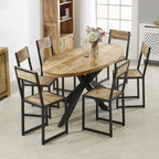 Merlin Mango Wooden 6 8 Seater Oval Dining Table
