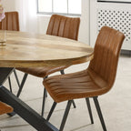 Merlin Mango Wooden 6 8 Seater Oval Dining Table